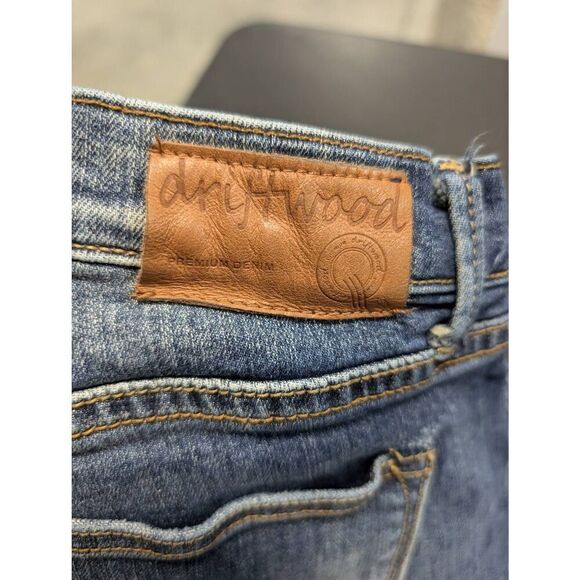Driftwood Distressed Eva Raw Hem Denim Jeans Women's 30 - Picture 2 of 9